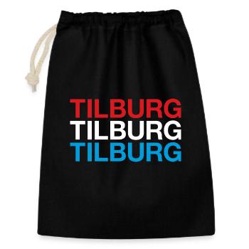 TILBURG Pays-Bas Drapeau des Pays-Bas - Sac cadeau 30 x 45 cm - noir - Devant