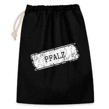 Faszination Pfalz Weinland Design - Geschenkbeutel aus Baumwolle (30 x 45 cm) - Schwarz - Vorne