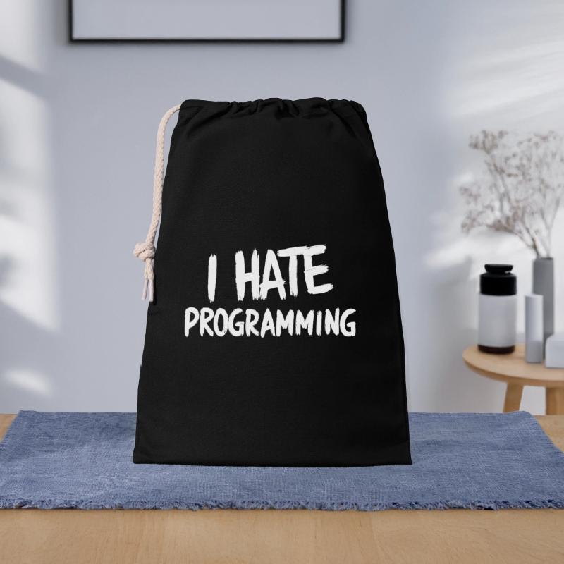 Ich hasse Programmieren, spaßiger PC-CPU-Programmierer Geschenkbeutel aus Baumwolle (30 x 45 cm)