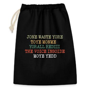 JONE WASTE YORE TOYE MONME YORALL REDIII THE VOICE - Gift Bag 30 x 45 cm - black - Front