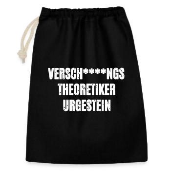 Verschwörungstheoretiker Urgestein - Geschenkbeutel aus Baumwolle (30 x 45 cm) - Schwarz - Vorne