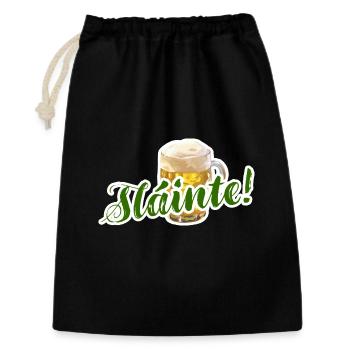 Skål – sláinte øl humor - Sac cadeau 30 x 45 cm - noir - Devant
