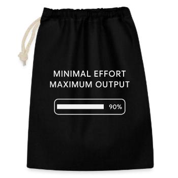 Effort minimum Rendement maximal - Sac cadeau 30 x 45 cm - noir - Devant