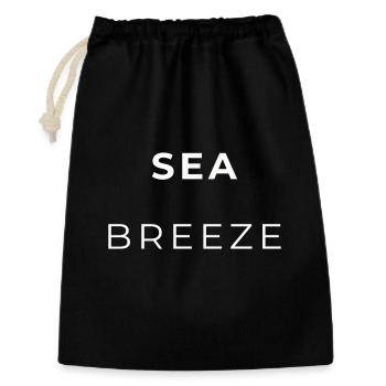 Breeze Navy Minimalistische Typografie - Geschenkbeutel aus Baumwolle (30 x 45 cm) - Schwarz - Vorne