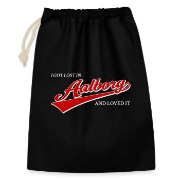 Je me suis perdu à Aalborg et j’ai adoré - Sac cadeau 30 x 45 cm - noir - Devant