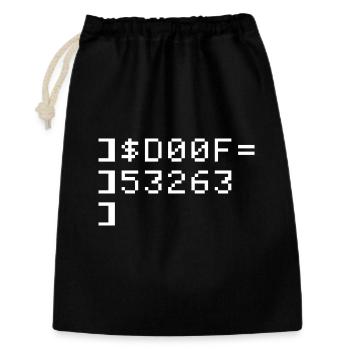 DOOF Code 8 bits Nerd Terminal Pixel Retro - Sac cadeau 30 x 45 cm - noir - Devant