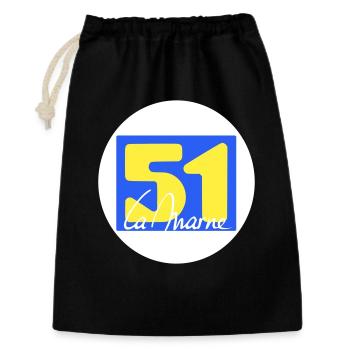 Logo emblématique de La Marne en couleurs vives - Sac cadeau 30 x 45 cm - noir - Devant