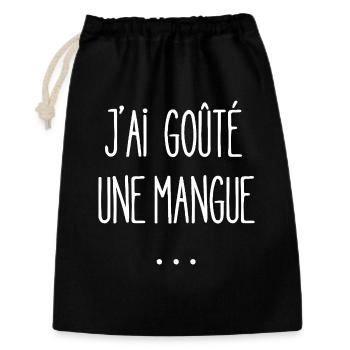 I tasted a mango - Gift Bag 30 x 45 cm - black - Front