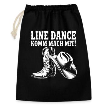 Line Dance Come join us! Cowboy Hat Western Boots - Gift Bag 30 x 45 cm - black - Front