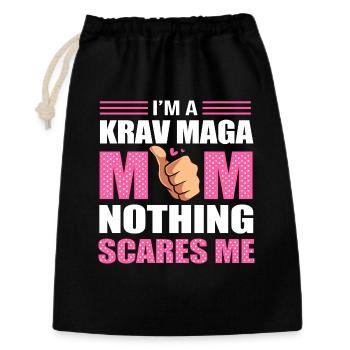 Krav Maga - Geschenkbeutel aus Baumwolle (30 x 45 cm) - Schwarz - Vorne