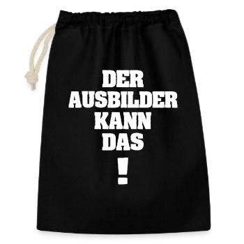 Spruch Ausbilder - Geschenkbeutel aus Baumwolle (30 x 45 cm) - Schwarz - Vorne