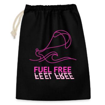 Sans carburant de cerf-volant, t-shirt, sweat à capuche, casquette, tasse - Sac cadeau 30 x 45 cm - noir - Devant