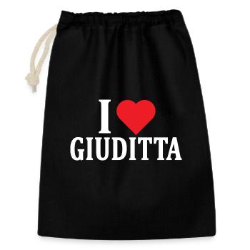 t-shirt I love Giuditta t-shirt gift idea - Gift Bag 30 x 45 cm - black - Front