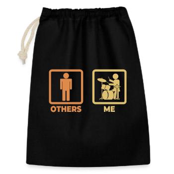 Figurine bâton de batteur - Sac cadeau 30 x 45 cm - noir - Devant