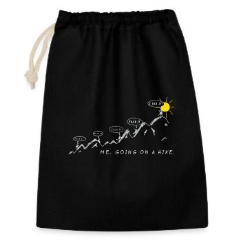 me going on a hike wandersprüche berg sport spruch - Geschenkbeutel aus Baumwolle (30 x 45 cm) - Schwarz - Vorne