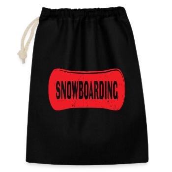 Planche à neige - Sac cadeau 30 x 45 cm - noir - Devant