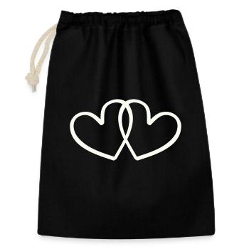 Hearts - Gift Bag 30 x 45 cm - black - Front