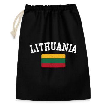 Lithuania Arch Flag Tee - Gift Bag 30 x 45 cm - black - Front