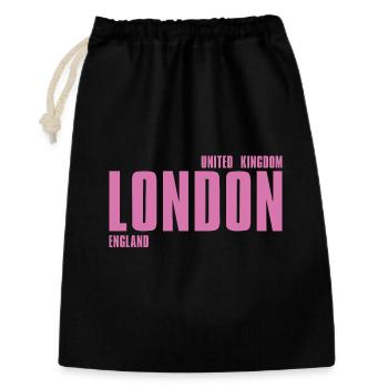 Pink London Wordmark - Gift Bag 30 x 45 cm - black - Front