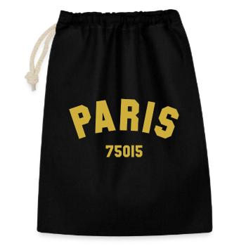 15e arrondissement de PARIS - Sac cadeau 30 x 45 cm - noir - Devant