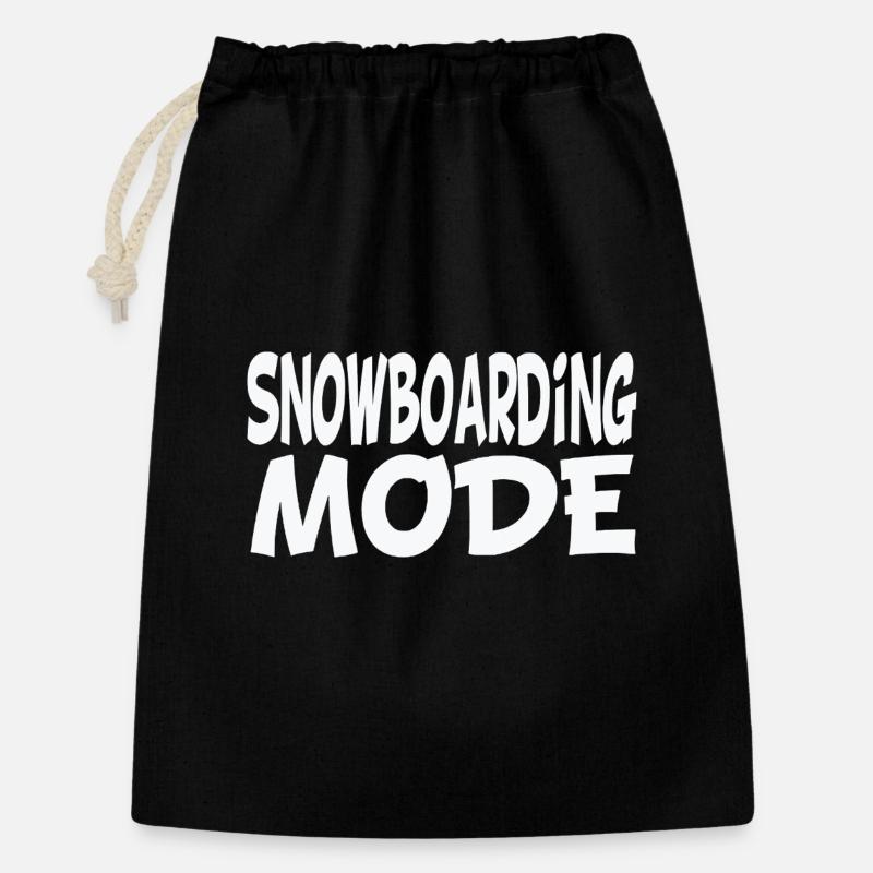 Snowboarding mode - Geschenkbeutel aus Baumwolle (30 x 45 cm) - Schwarz