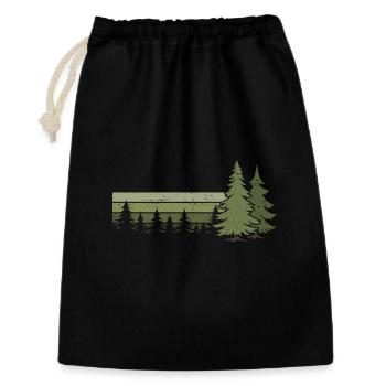 Forêt Arbres Nature Nature Amoureux Nature Conifère - Sac cadeau 30 x 45 cm - noir - Devant