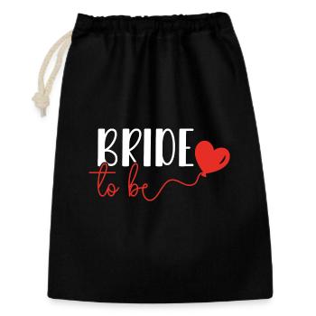 Bride to be Junggesellinenabschied Braut Verlobung - Geschenkbeutel aus Baumwolle (30 x 45 cm) - Schwarz - Vorne