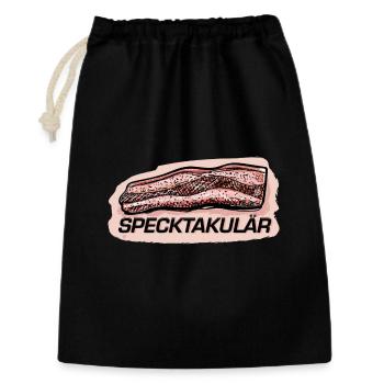 Specktakulär.  - Geschenkbeutel aus Baumwolle (30 x 45 cm) - Schwarz - Vorne