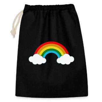 Arc-en-ciel - Sac cadeau 30 x 45 cm - noir - Devant