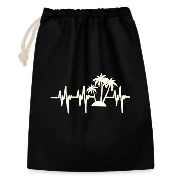 Heartbeat Beach Holiday - Gift Bag 30 x 45 cm - black - Front