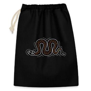 snake - Geschenkbeutel aus Baumwolle (30 x 45 cm) - Schwarz - Vorne