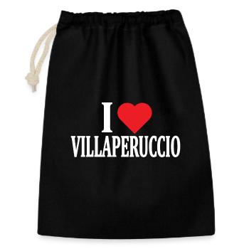 T-Shirt Ich liebe Villaperuccio T-Shirt Sardinien - Geschenkbeutel aus Baumwolle (30 x 45 cm) - Schwarz - Vorne