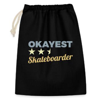 Okay Skateboarder - Gift Bag 30 x 45 cm - black - Front