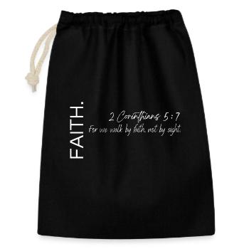 Faith - 2 Corinthians 5:7 Christian Design - Gift Bag 30 x 45 cm - black - Front