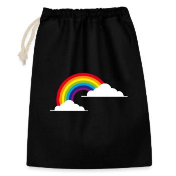 arc-en-ciel - Sac cadeau 30 x 45 cm - noir - Devant