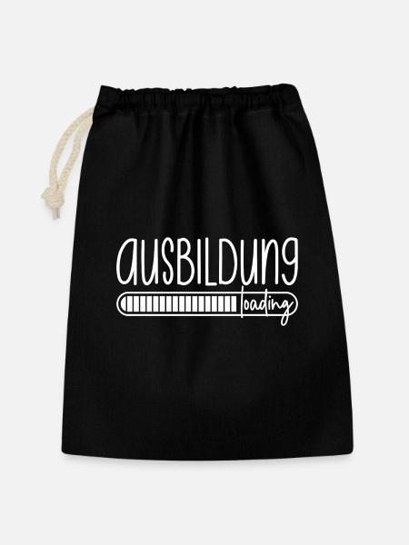 Ausbildung loading Azubi Azubine Auszubildender - Geschenkbeutel aus Baumwolle (30 x 45 cm) - Schwarz