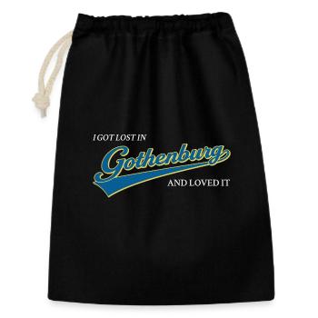 Je me suis perdu à Göteborg et j’ai adoré - Sac cadeau 30 x 45 cm - noir - Devant