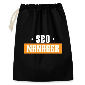 SEO Manager tshirt orange noir - Sac cadeau 30 x 45 cm - noir - Devant