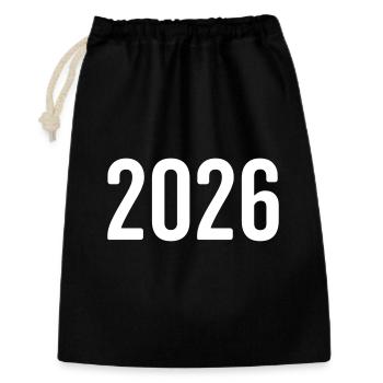 2026 Year Digit - Gift Bag 30 x 45 cm - black - Front