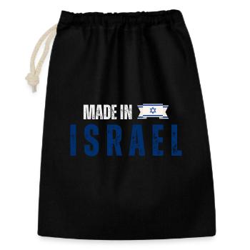 Fabriqué en Israël, fierté israélienne - Sac cadeau 30 x 45 cm - noir - Devant