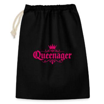 Queenager Krone für stolze junggebliebene Frauen - Sac cadeau 30 x 45 cm - noir - Devant