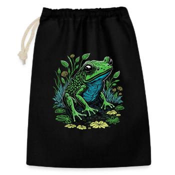 Green Frog - Gift Bag 30 x 45 cm - black - Front
