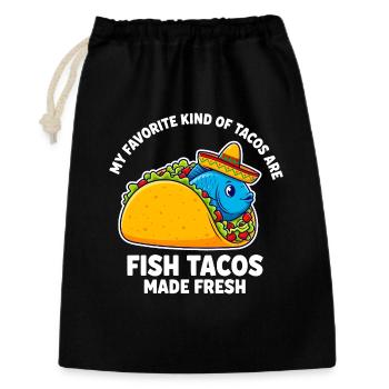 Mon type de tacos préféré est celui du fish tacos - Sac cadeau 30 x 45 cm - noir - Devant