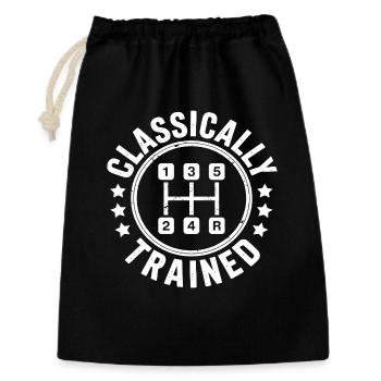 Classically Trained Auto Schaltgetriebe - Geschenkbeutel aus Baumwolle (30 x 45 cm) - Schwarz - Vorne