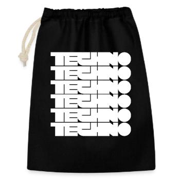 Techno Music Bold Abstract Geometry logo - Sac cadeau 30 x 45 cm - noir - Devant