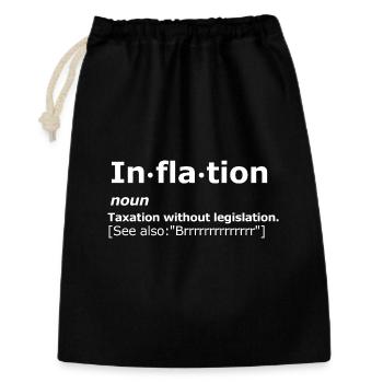 Libertarian Inflation Definition. - Geschenkbeutel aus Baumwolle (30 x 45 cm) - Schwarz - Vorne