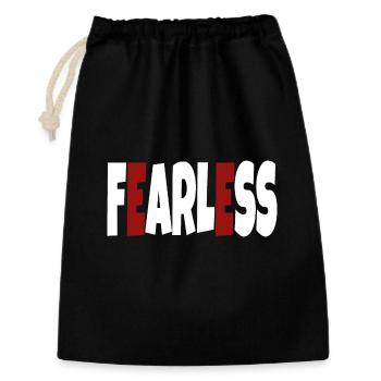 Fearless - simple text - Gift Bag 30 x 45 cm - black - Front