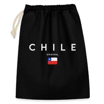 Drapeau du Chili, fierté chilienne - Sac cadeau 30 x 45 cm - noir - Devant