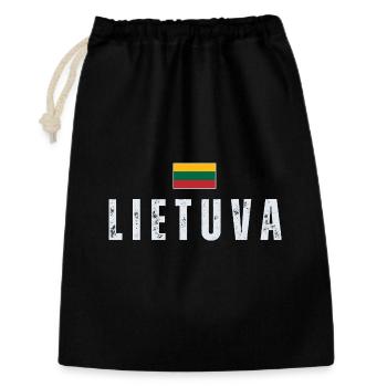 Flag of Lithuania, Lithuanian patriot - Gift Bag 30 x 45 cm - black - Front