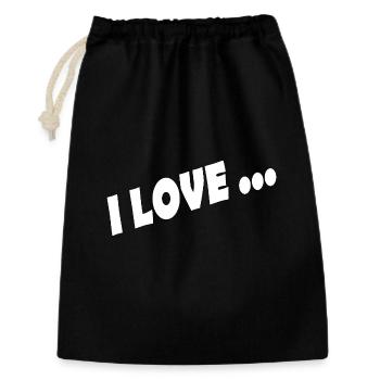 i love - Gift Bag 30 x 45 cm - black - Front